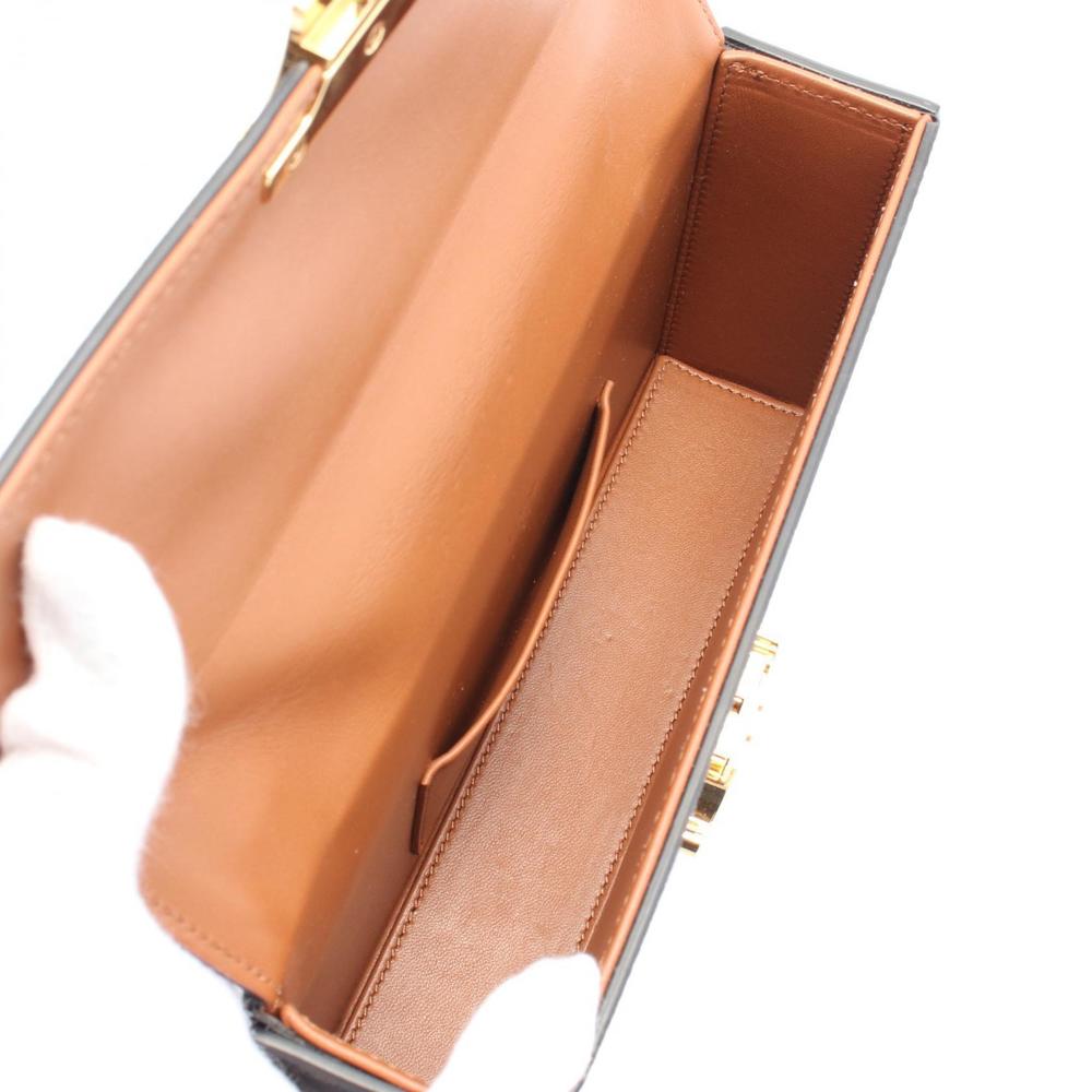 Celine Leather Handbag Triomphe Brown - Picture 3 of 6
